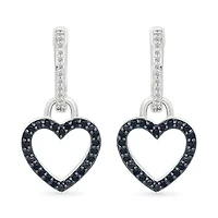 Diamond Hanging Heart Earring