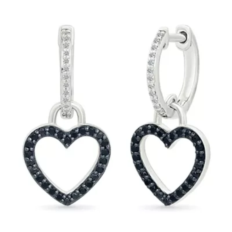 Diamond Hanging Heart Earring