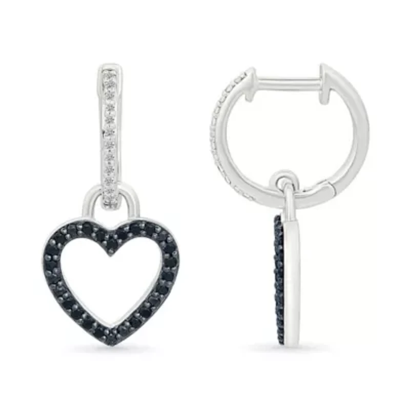Diamond Hanging Heart Earring