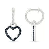 Diamond Hanging Heart Earring
