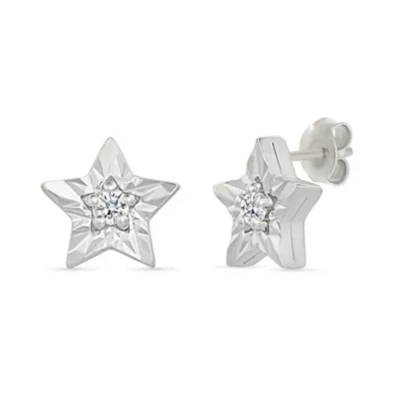 Diamond Star Stud Earring