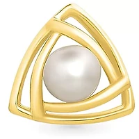 Pearl Triangle Stud Earring