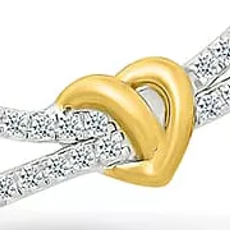 Diamond By Pass Knot Necklace