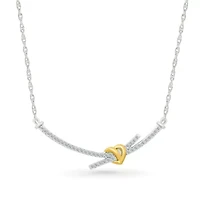 Diamond By Pass Knot Necklace