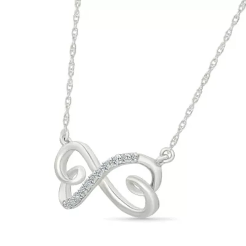 Diamond Infinity Heart Fashion Necklace