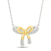 Diamond Fancy Bow Necklace