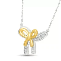 Diamond Fancy Bow Necklace