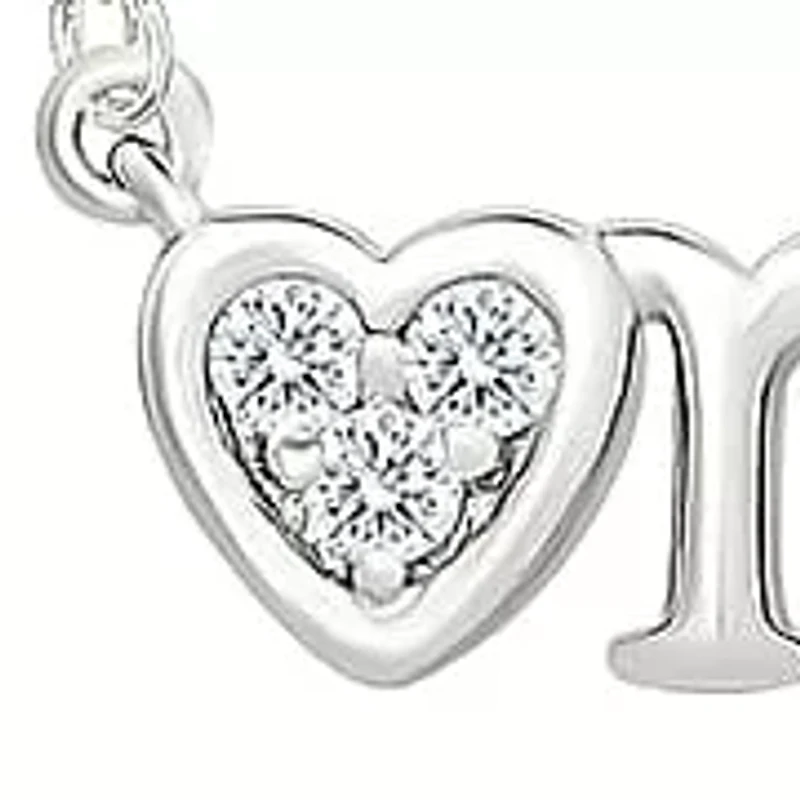 Diamond Mama Heart Necklace