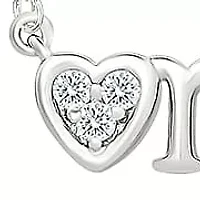 Diamond Mama Heart Necklace