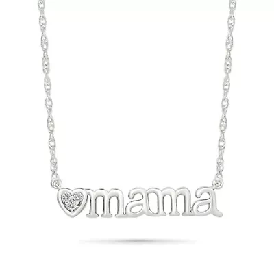 Diamond Mama Heart Necklace