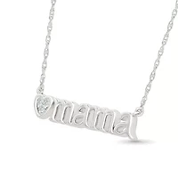 Diamond Mama Heart Necklace