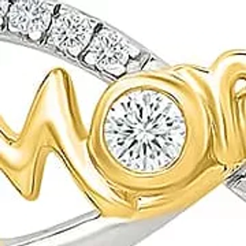 Diamond Infinty Mom Heart Pendant