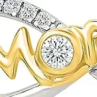 Diamond Infinty Mom Heart Pendant