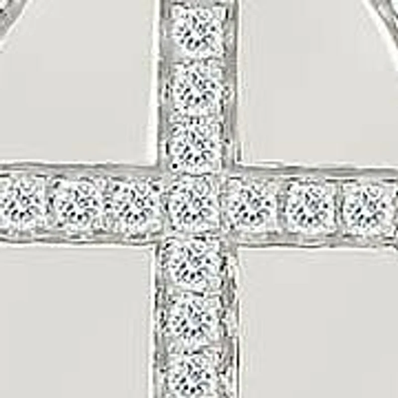 Diamond Cross Religious Pendant