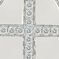 Diamond Cross Religious Pendant