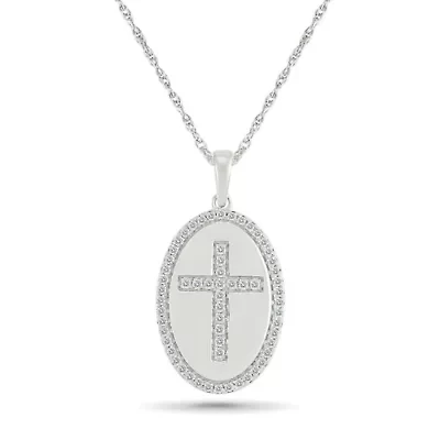 Diamond Cross Religious Pendant