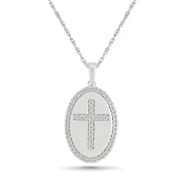 Diamond Cross Religious Pendant