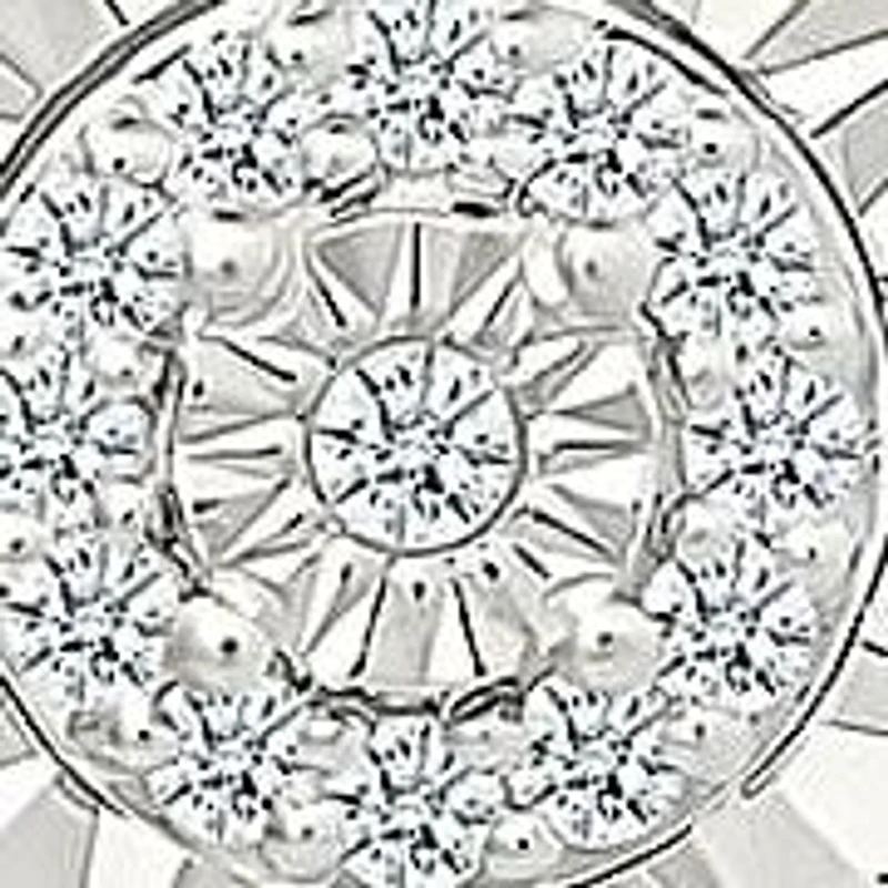 Diamond Fashion Halo Circle Pendant