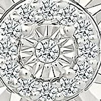 Diamond Fashion Halo Circle Pendant