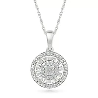 Diamond Fashion Halo Circle Pendant