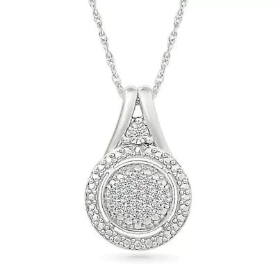 Diamond Fancy Halo Circle Pendant