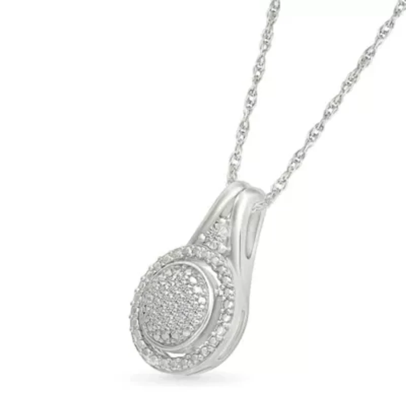 Diamond Fancy Halo Circle Pendant