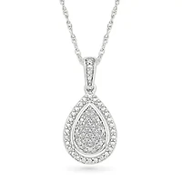 Diamond Tear Drop Pendant