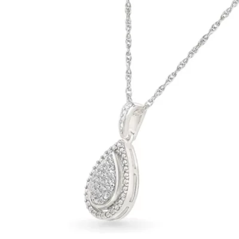 Diamond Tear Drop Pendant