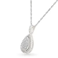 Diamond Tear Drop Pendant