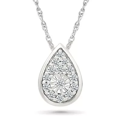 Diamond Tear Drop Pendant