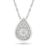 Diamond Tear Drop Pendant