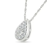 Diamond Tear Drop Pendant