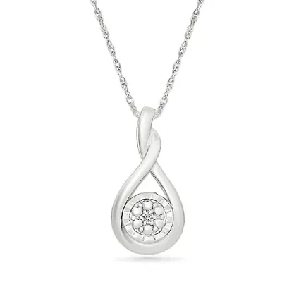 Diamond Twisted Infinity Fashion Pendant