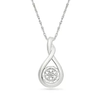 Diamond Twisted Infinity Fashion Pendant