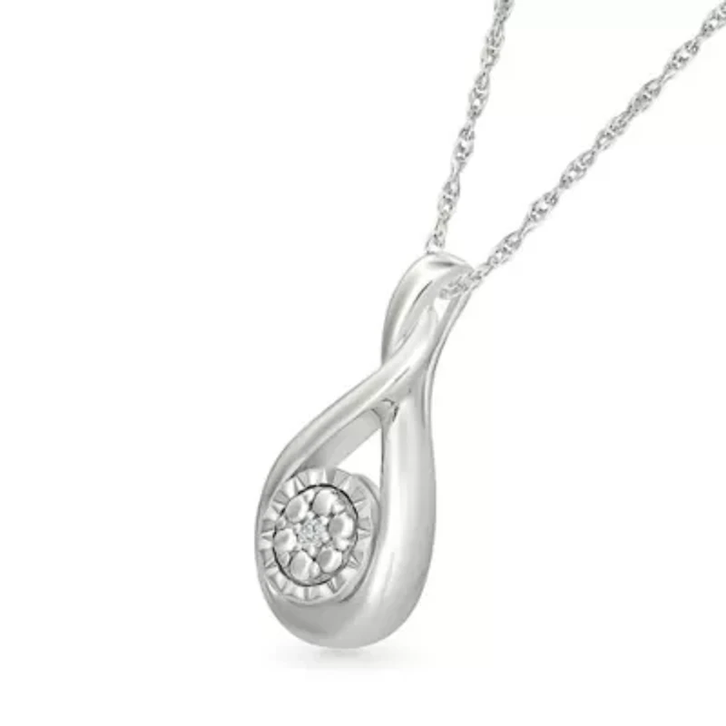 Diamond Twisted Infinity Fashion Pendant