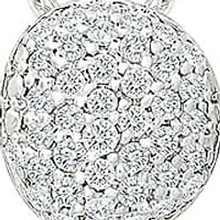 Diamond Cluster Puffy Circle Pendant