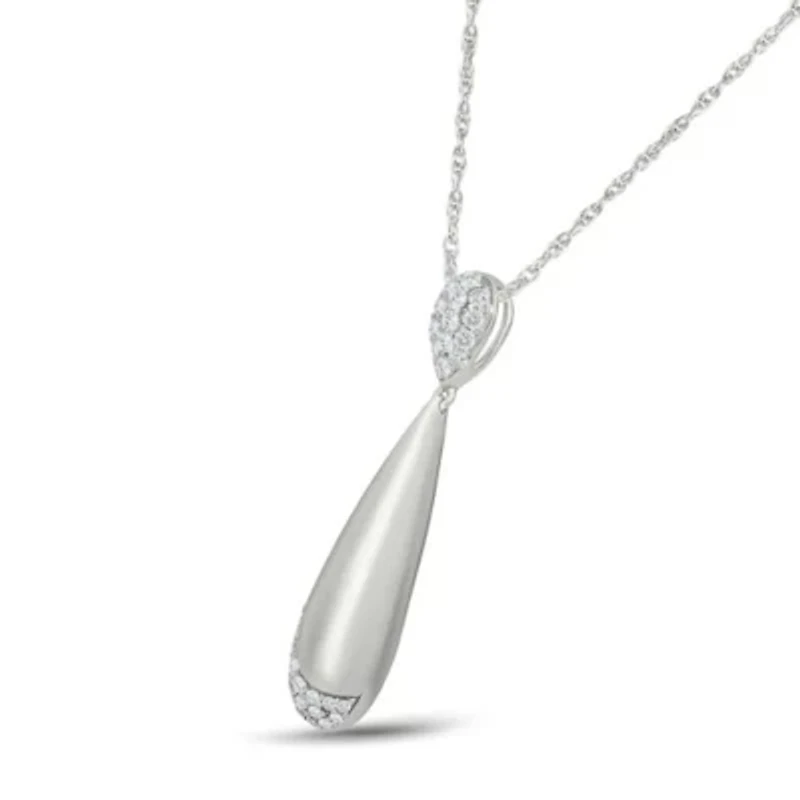 Diamond Tear Drop Bar Fancy Pendant