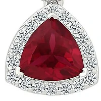 Lab Created Created Ruby and Created White Sapphire Fashion Pendant
