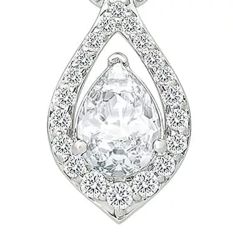 Lab Created Created White Sapphire Fashion Pendant