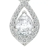 Lab Created Created White Sapphire Fashion Pendant