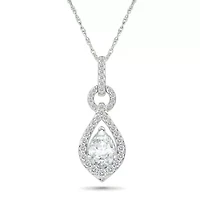 Lab Created Created White Sapphire Fashion Pendant