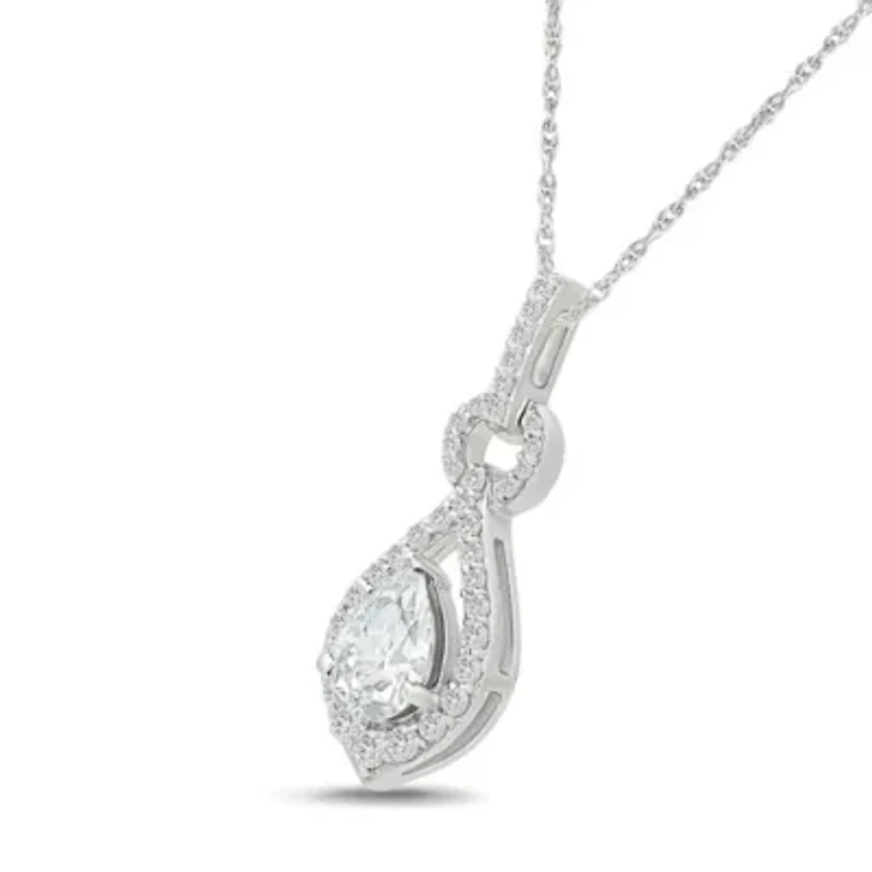 Lab Created Created White Sapphire Fashion Pendant