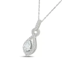 Lab Created Created White Sapphire Fashion Pendant