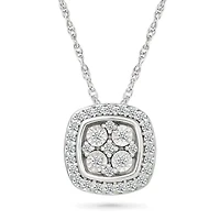 Diamond Cushion Shape Fashion Pendant