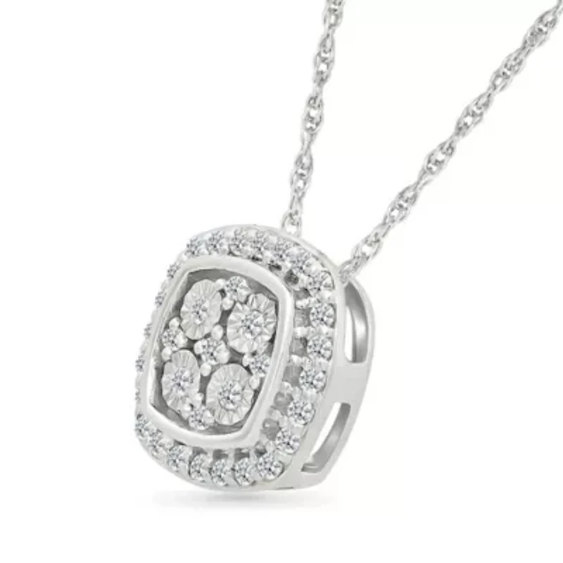 Diamond Cushion Shape Fashion Pendant