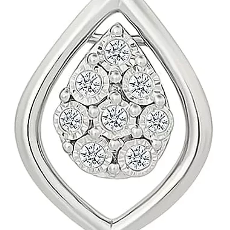Diamond Cluster Fancy Drop Pendant