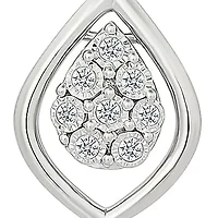 Diamond Cluster Fancy Drop Pendant