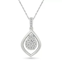 Diamond Cluster Fancy Drop Pendant