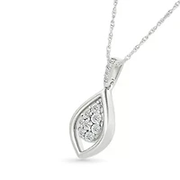 Diamond Cluster Fancy Drop Pendant