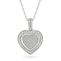 Diamond Fancy Heart Pendant